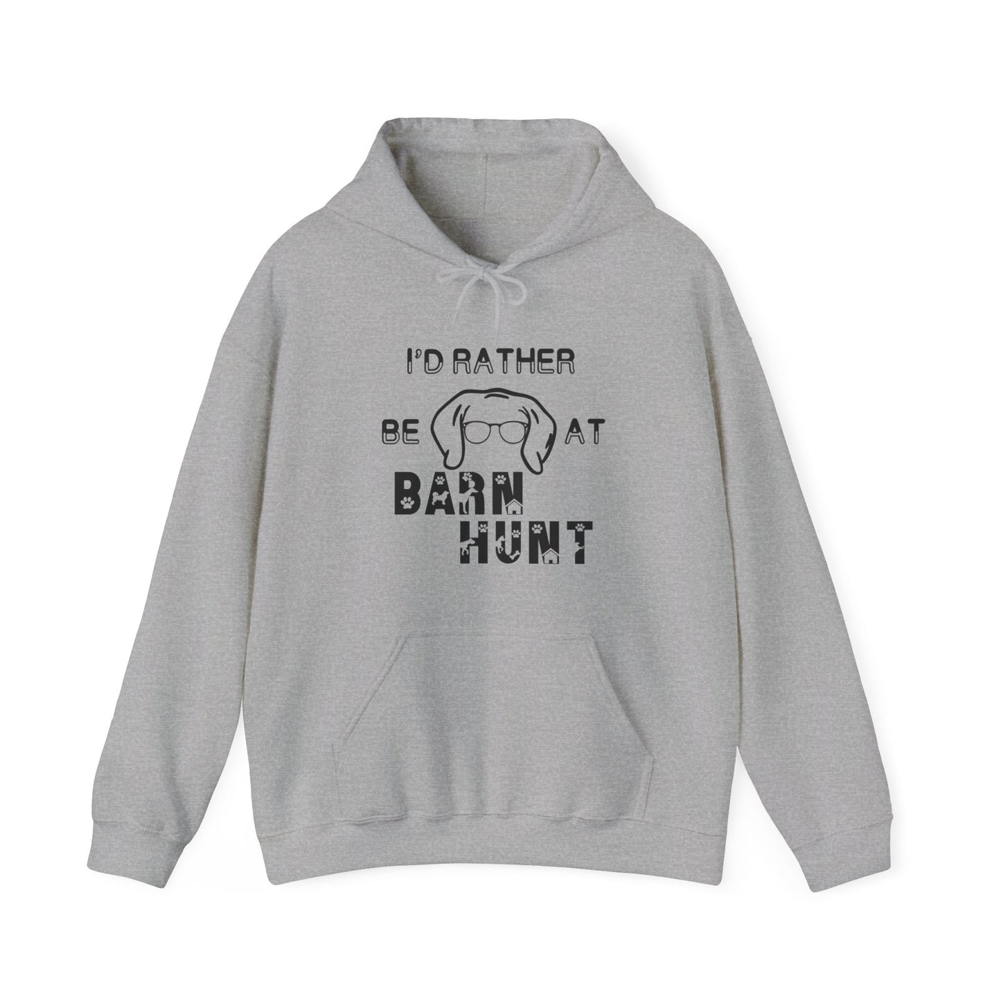 I'd Rather Be At Barn Hunt - Unisex Heavy Blend Hooded Sweatshirt