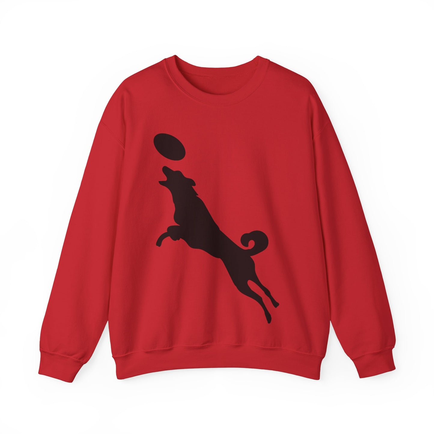 Frisbee Disc Dog  - Unisex Heavy Blend Crewneck Sweatshirt