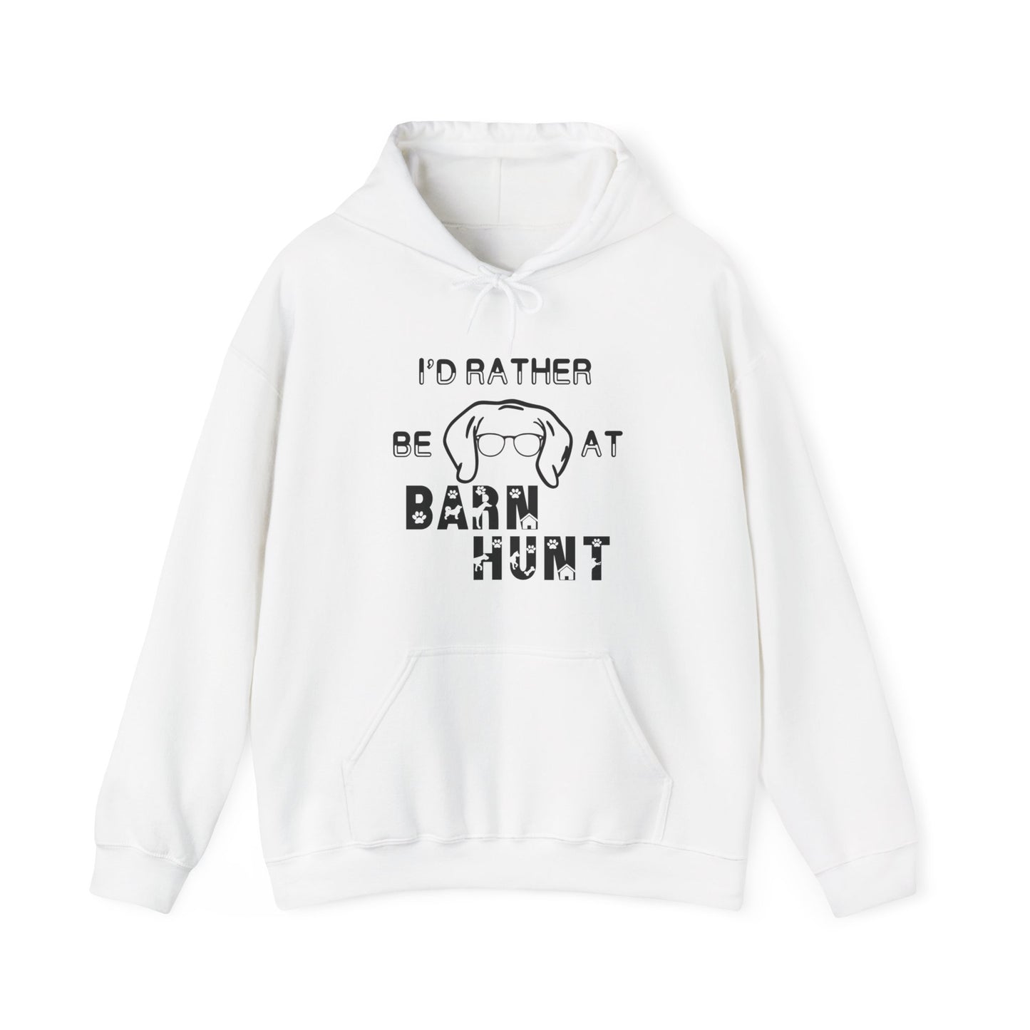 I'd Rather Be At Barn Hunt - Unisex Heavy Blend Hooded Sweatshirt