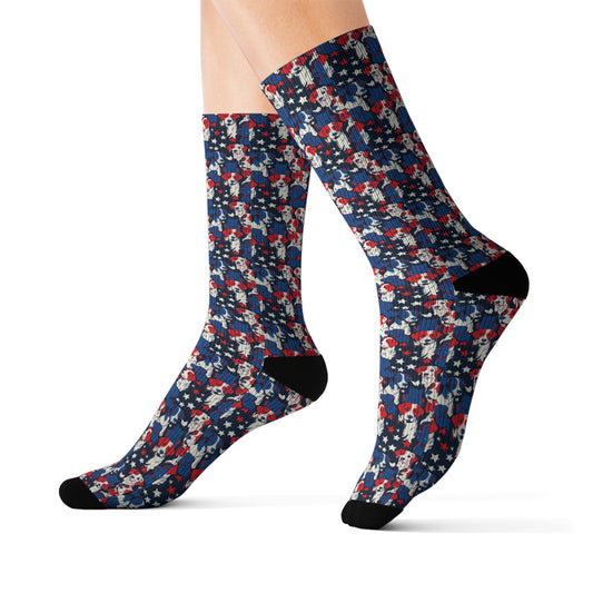 Patriotic Dog Lover - AOP Sublimation Socks