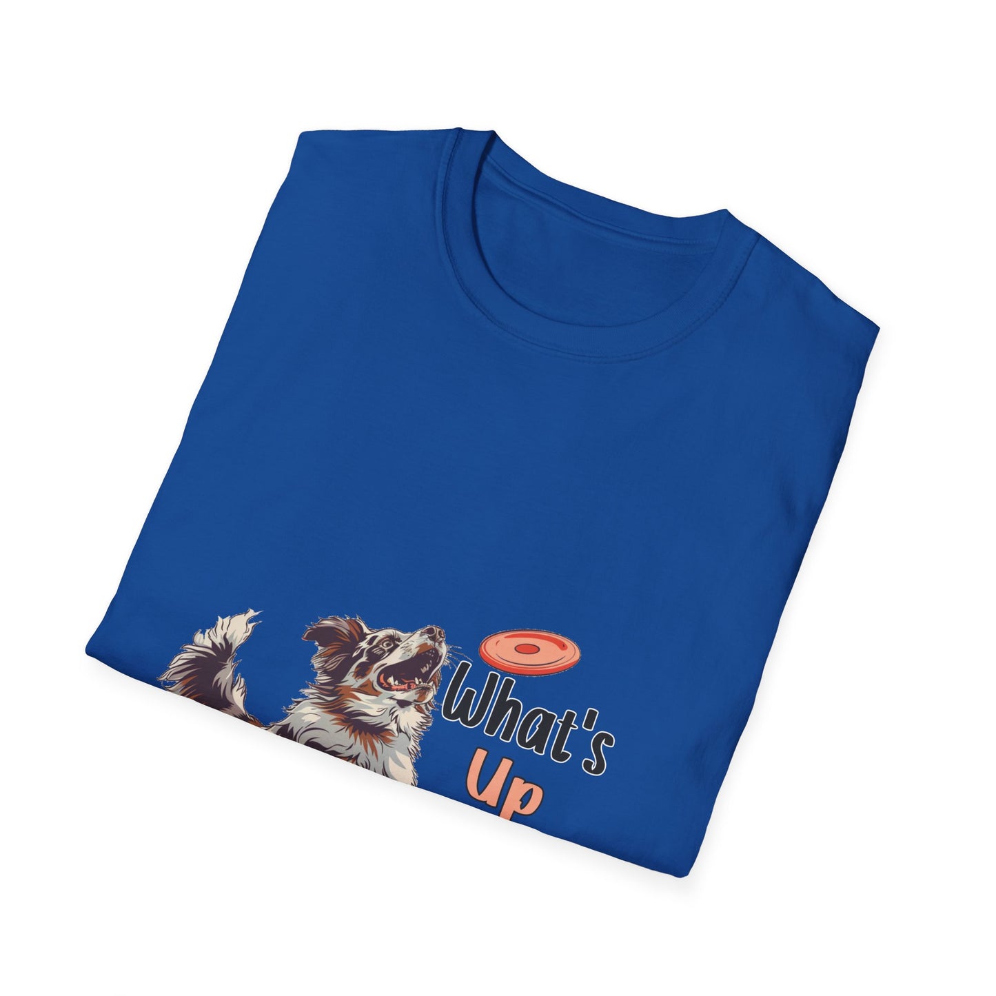 Australian Shepherd - What's Up Dog? Frisbee Disc Sports - Unisex Softstyle T-Shirt