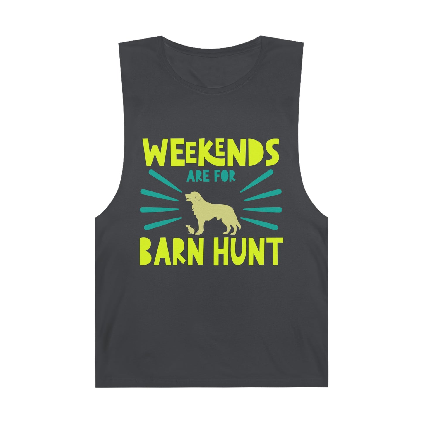 Weekends Are For Barn Hunt - Barnard Tank Top w/ Raw Armholes For All Genders