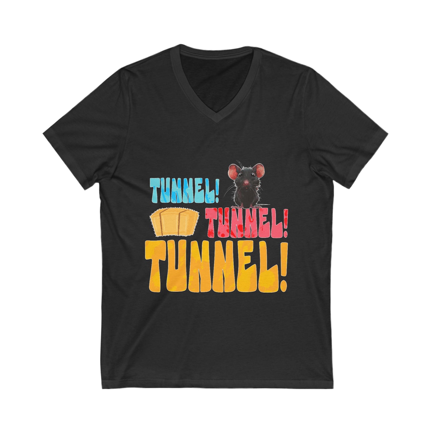 Tunnel Tunnel Tunnel! - Unisex Jersey Short Sleeve V-Neck Tee