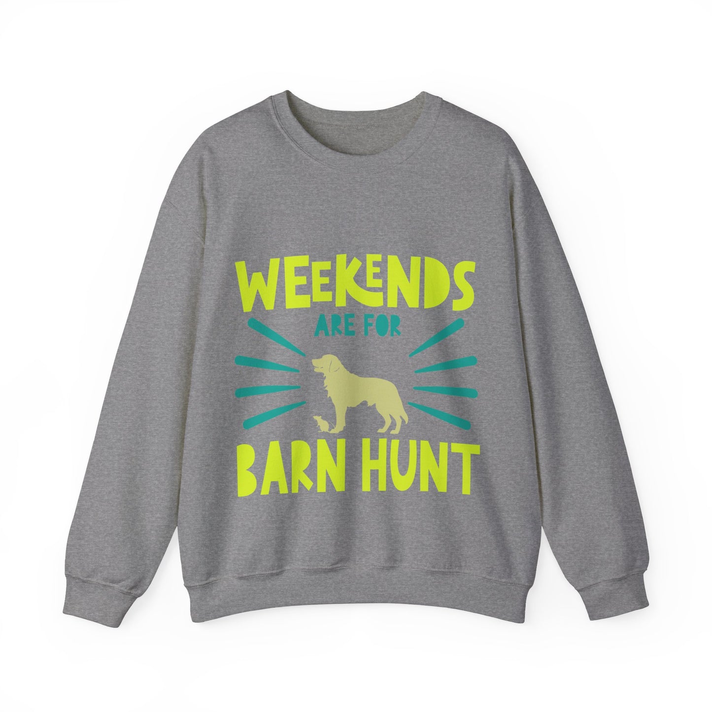 Weekends Are For Barn Hunt - Crewneck Sweatshirt, Heavy Blend, For All Genders