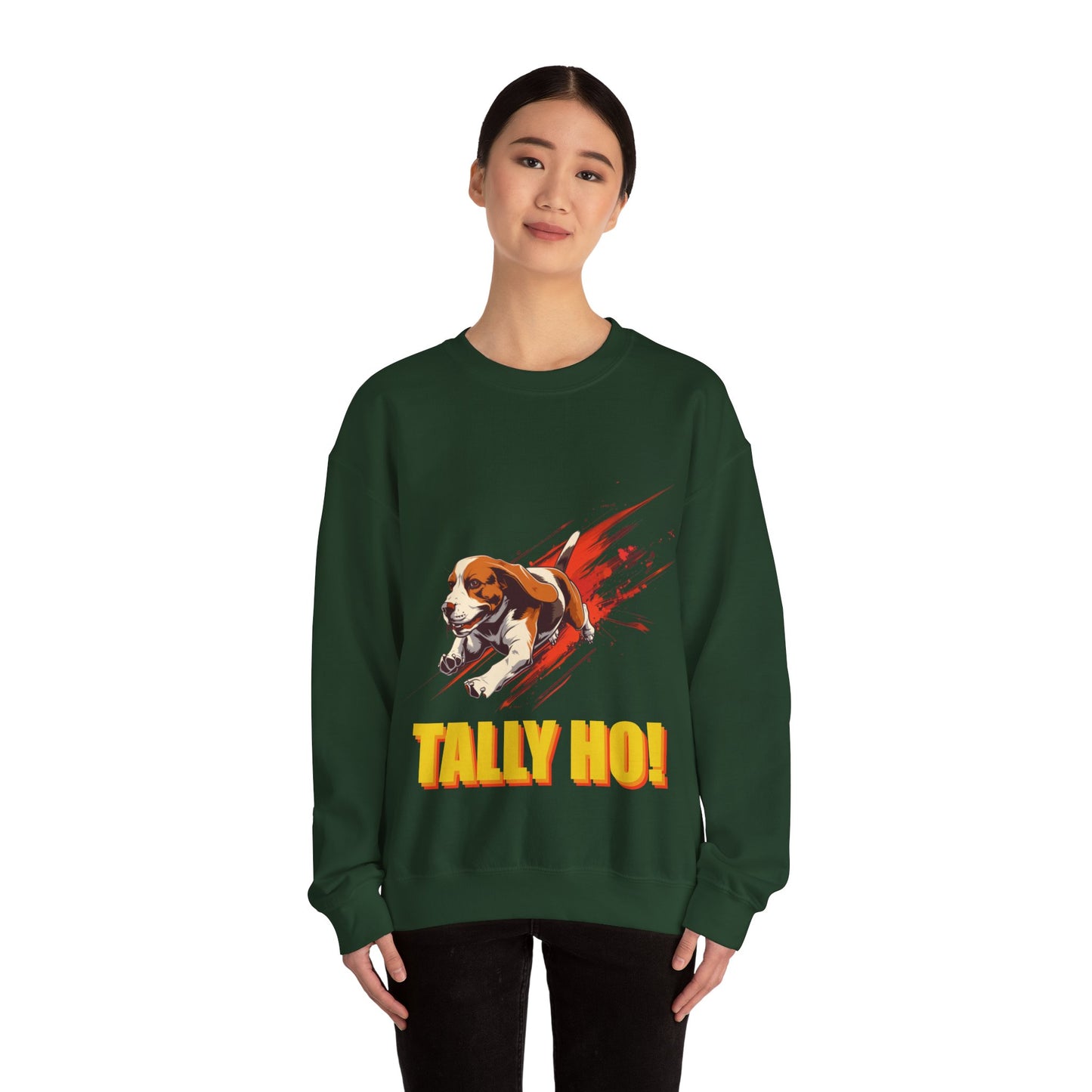 Beagle: Tally Ho! A FastCAT Design - Unisex Heavy Blend Crewneck Sweatshirt