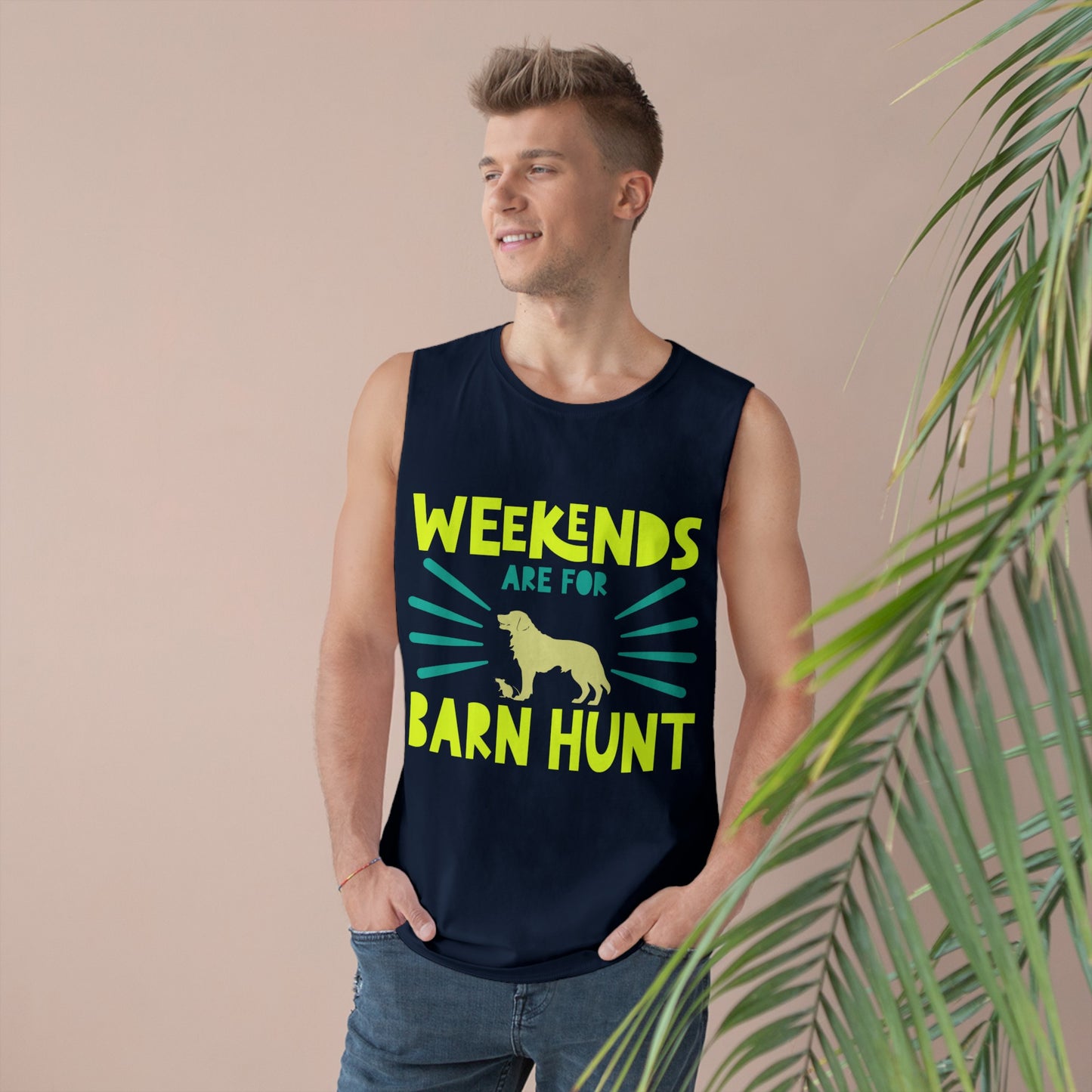 Weekends Are For Barn Hunt - Barnard Tank Top w/ Raw Armholes For All Genders