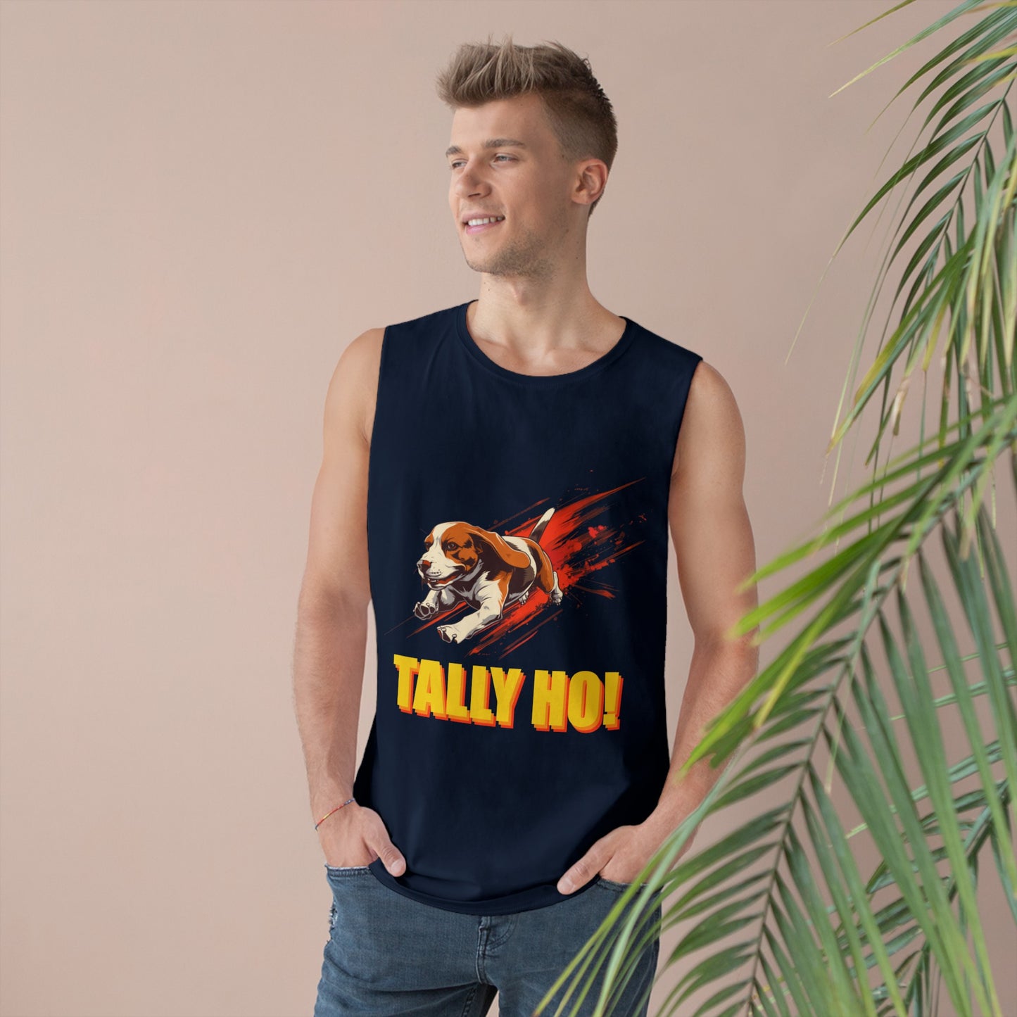 Beagle - Tally Ho! A FastCAT Design - Unisex Barnard Tank Top w/ Raw Armholes