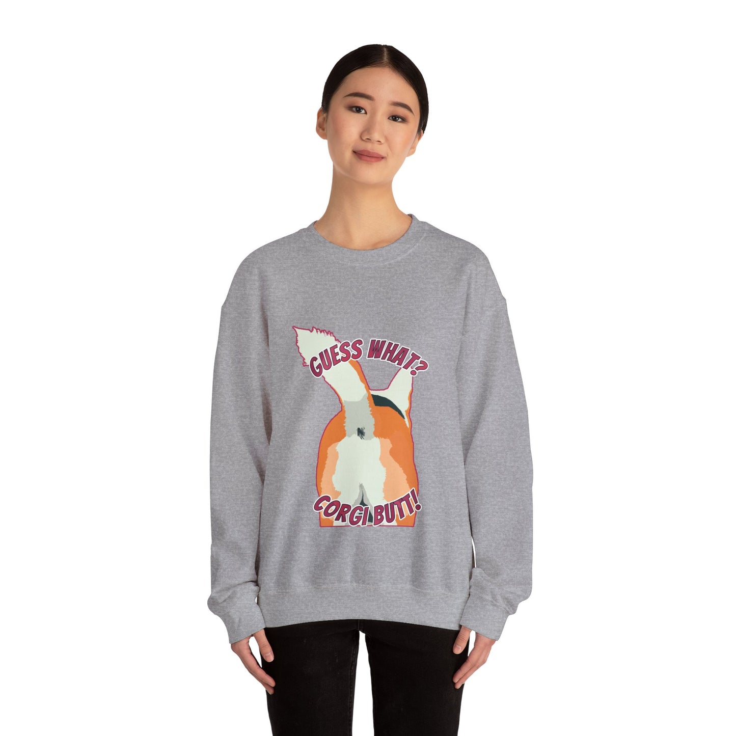 Guess What? Corgi Butt! - Unisex Heavy Blend Crewneck Sweatshirt