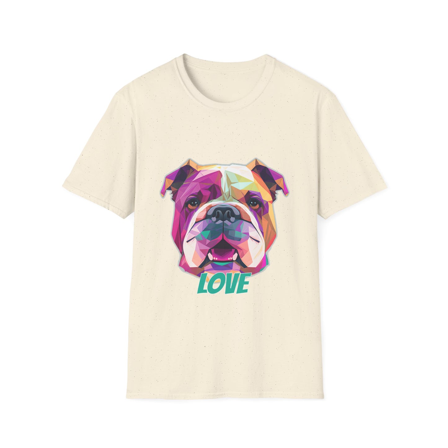 Bulldog - Low Poly LOVE - Unisex Softstyle T-Shirt