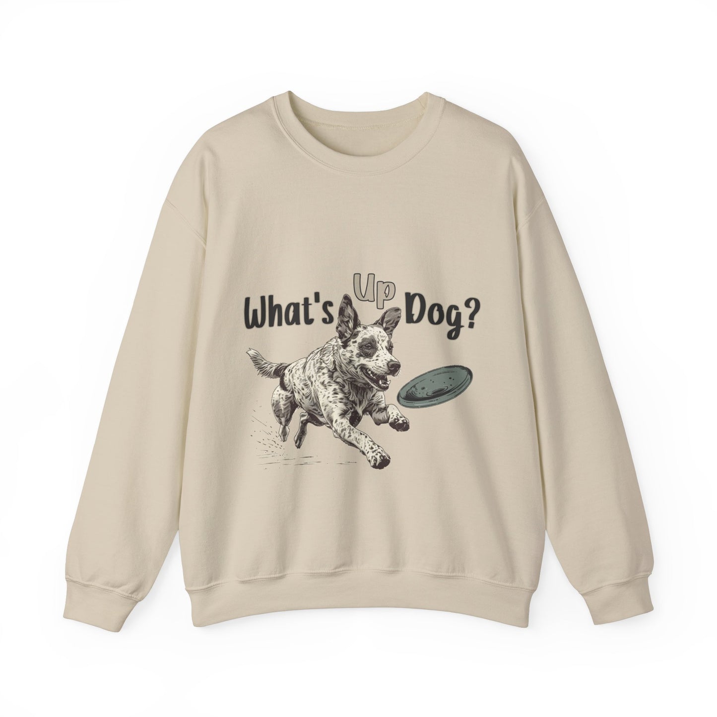 Australian Cattle Dog - What's Up Dog? Frisbee Disc Sports -  - Unisex Heavy Blend Crewneck Sweatshirt