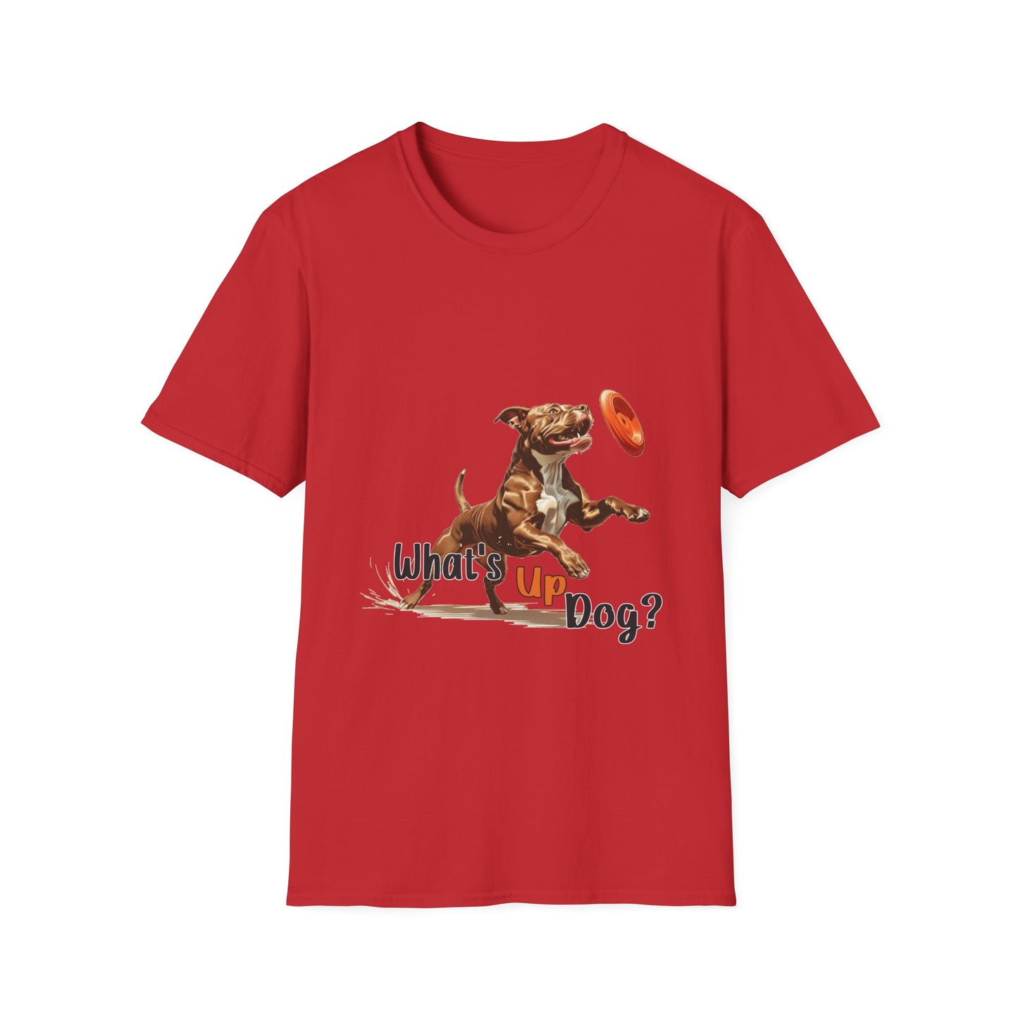 American Pit Bull Terrier - What's Up Dog? Frisbee Disc Sports - Unisex Softstyle T-Shirt