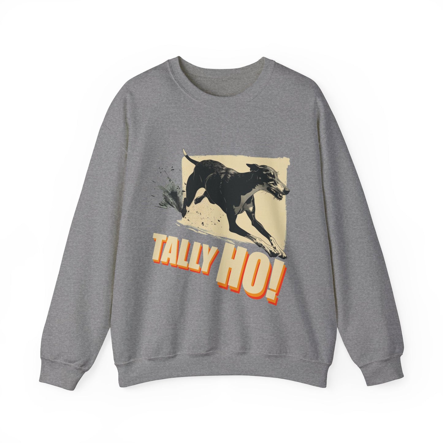 Greyhound: Tally Ho! A FastCAT Design - Unisex Heavy Blend Crewneck Sweatshirt