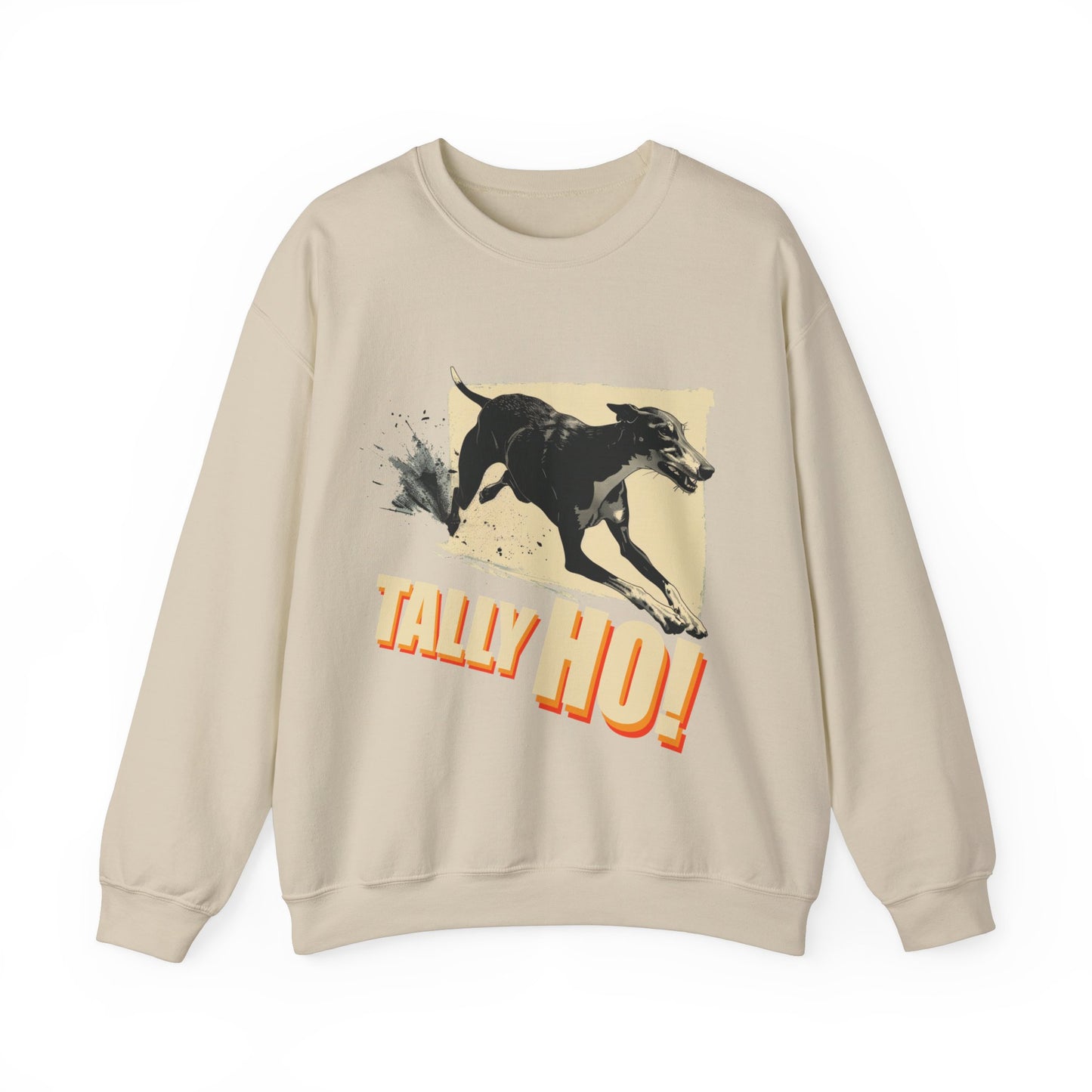 Greyhound: Tally Ho! A FastCAT Design - Unisex Heavy Blend Crewneck Sweatshirt