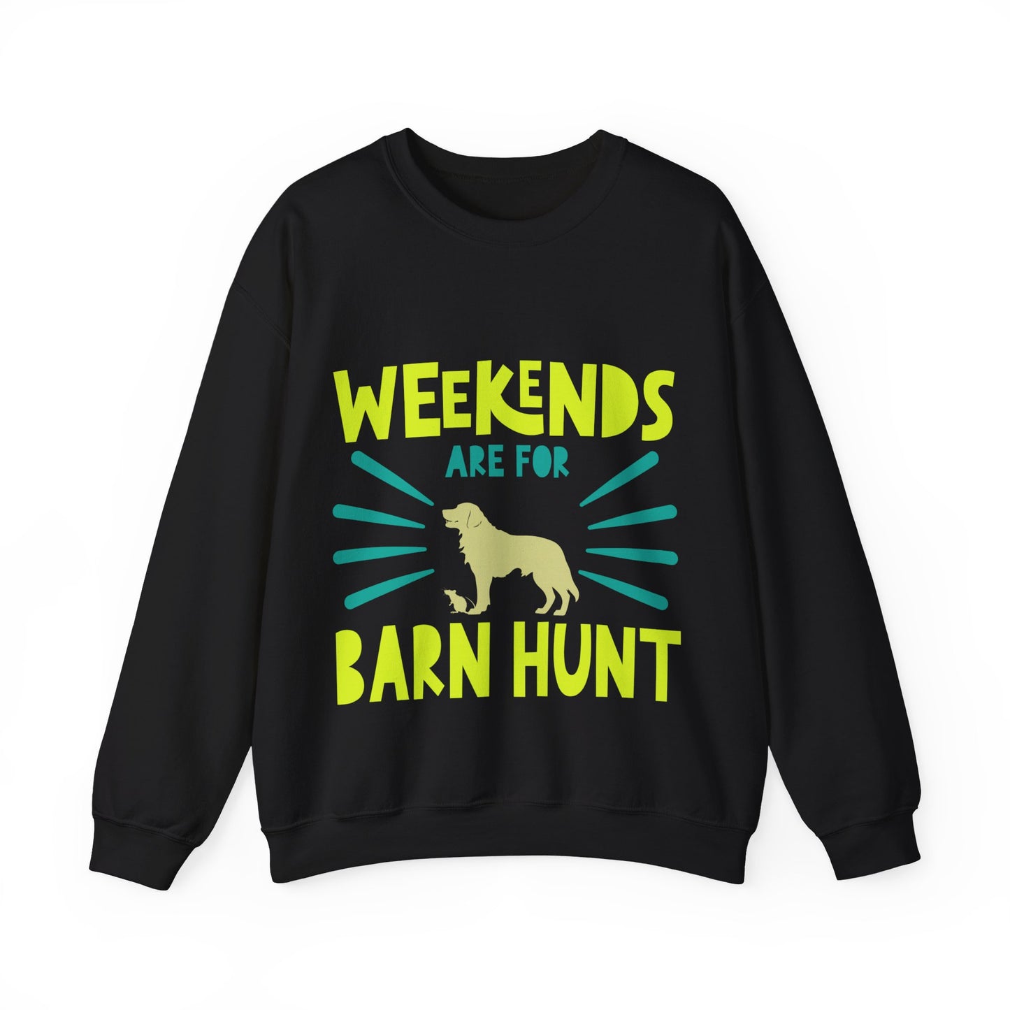 Weekends Are For Barn Hunt - Crewneck Sweatshirt, Heavy Blend, For All Genders