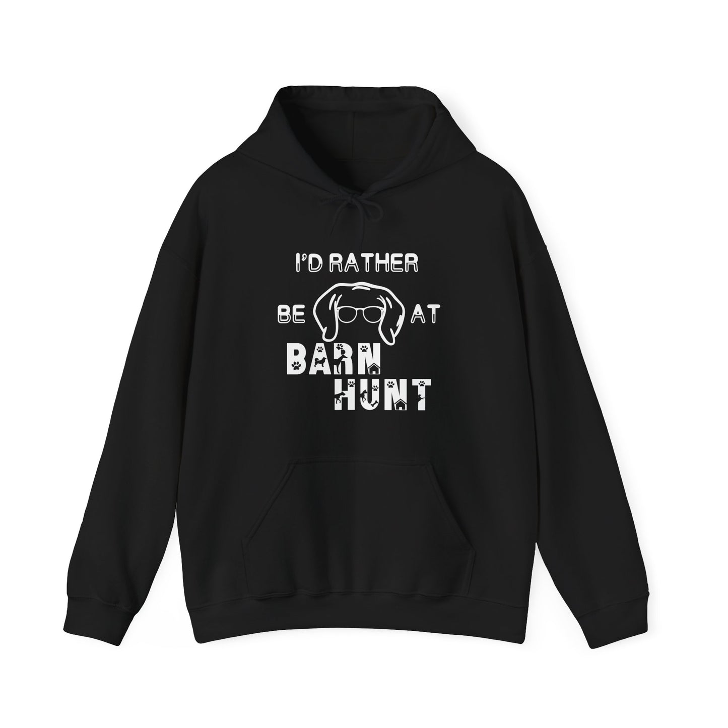 I'd Rather Be At Barn Hunt - Unisex Heavy Blend Hooded Sweatshirt