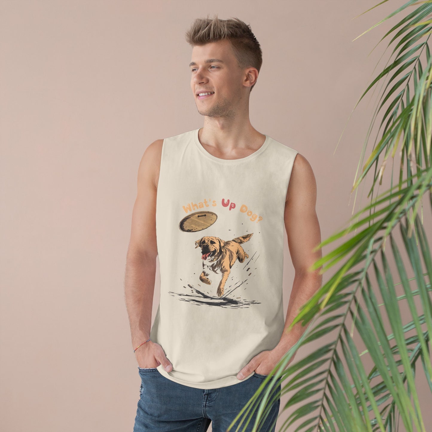 Labrador Retriever - What's Up Dog? Frisbee Disc Sports - Unisex Barnard Tank Top w/ Raw Armholes