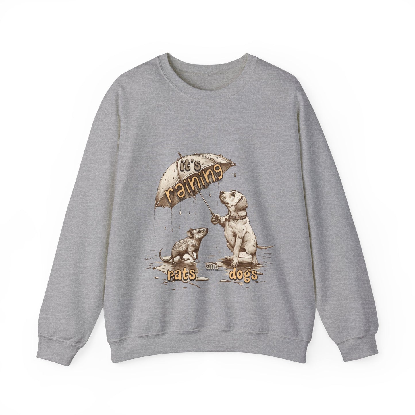 It's Raining Rats and Dogs - Unisex Heavy Blend Crewneck Sweatshirt