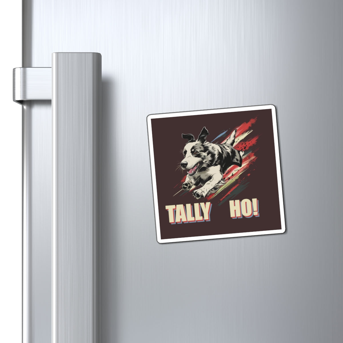 Border Collie: Tally Ho! A FastCAT Design - Square Magnets