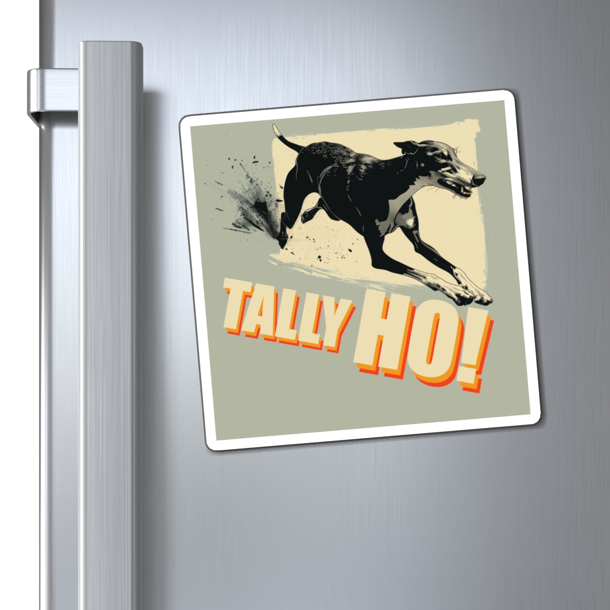 Greyhound: Tally Ho! Fast CAT  - Square Magnets