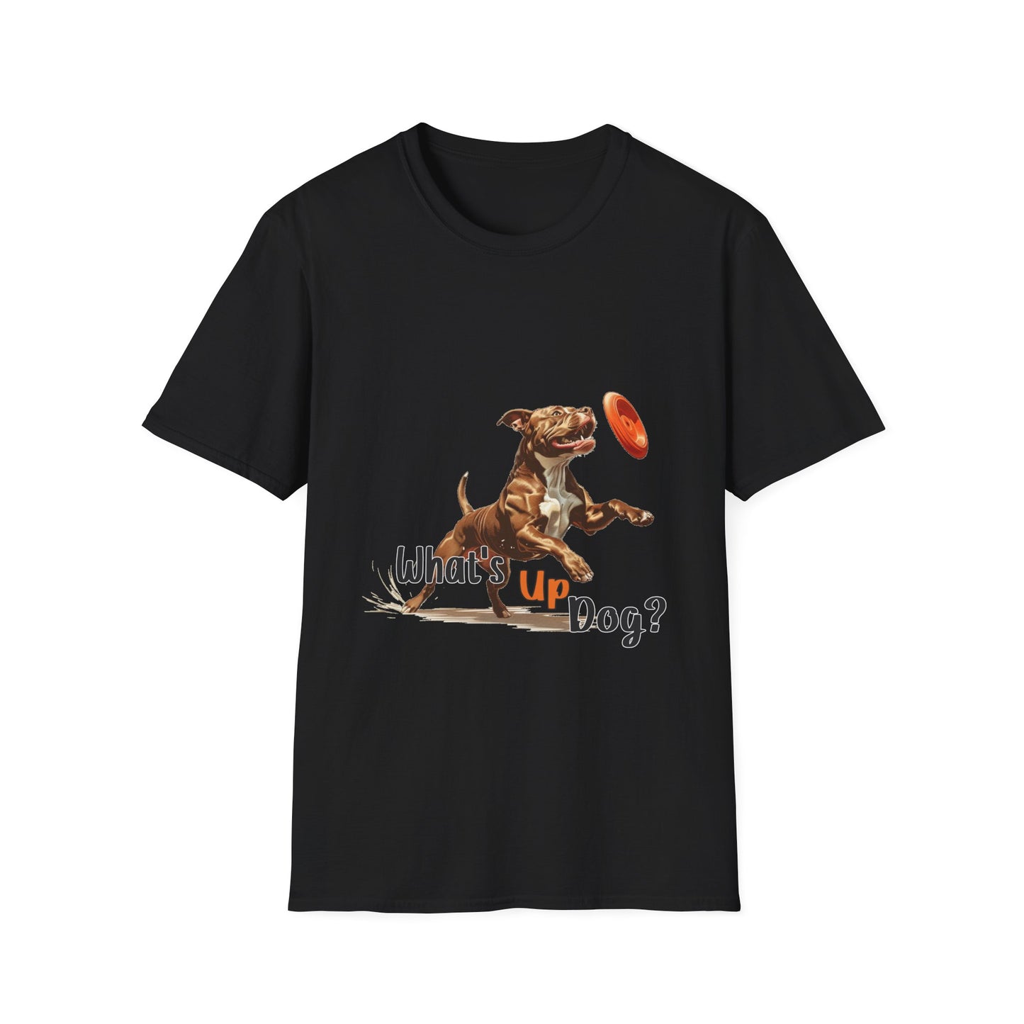 American Pit Bull Terrier - What's Up Dog? Frisbee Disc Sports - Unisex Softstyle T-Shirt