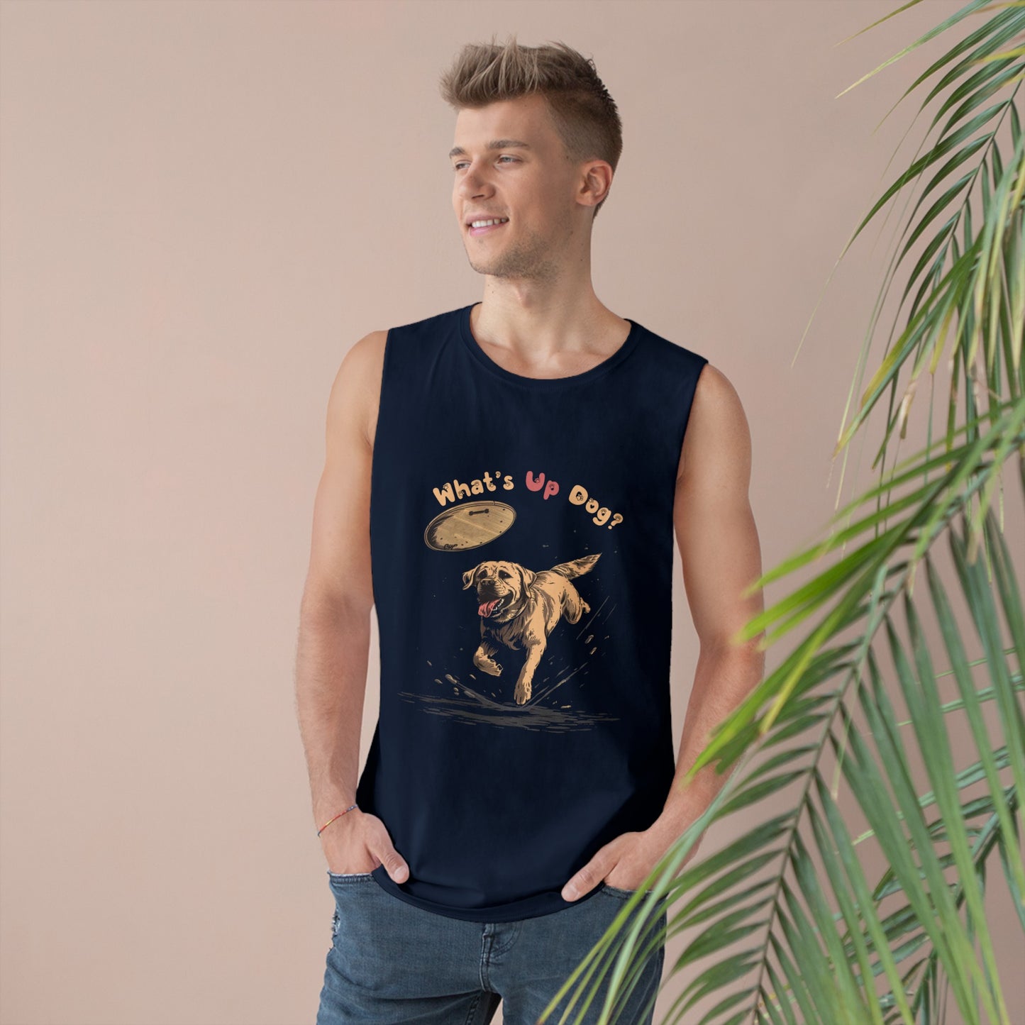 Labrador Retriever - What's Up Dog? Frisbee Disc Sports - Unisex Barnard Tank Top w/ Raw Armholes