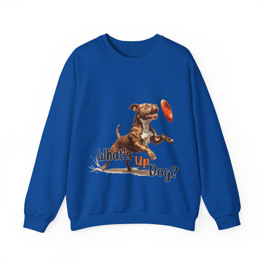 American Pit Bull Terrier - What's Up Dog? Frisbee Disc Sports - Unisex Heavy Blend Crewneck Sweatshirt