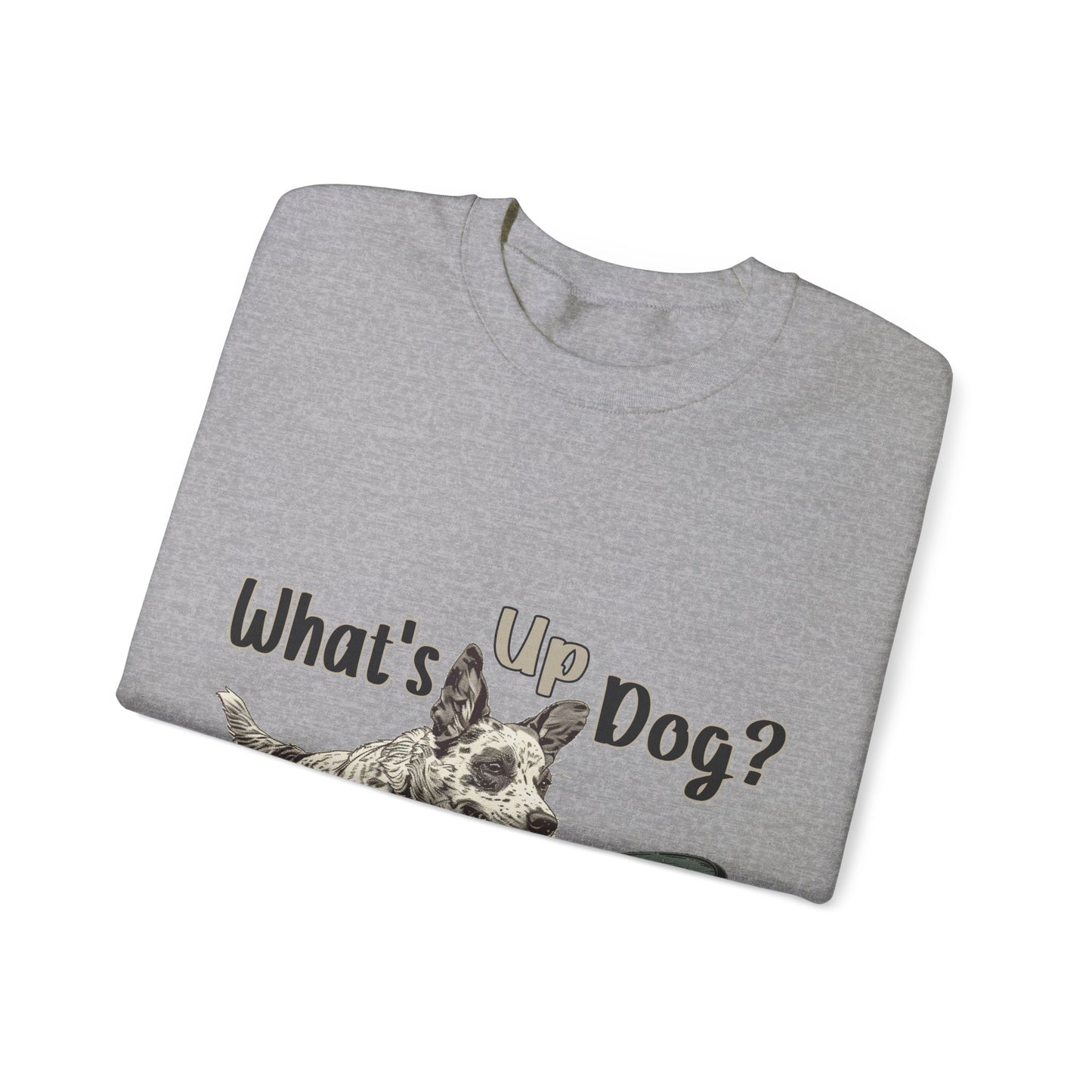 Australian Cattle Dog - What's Up Dog? Frisbee Disc Sports -  - Unisex Heavy Blend Crewneck Sweatshirt