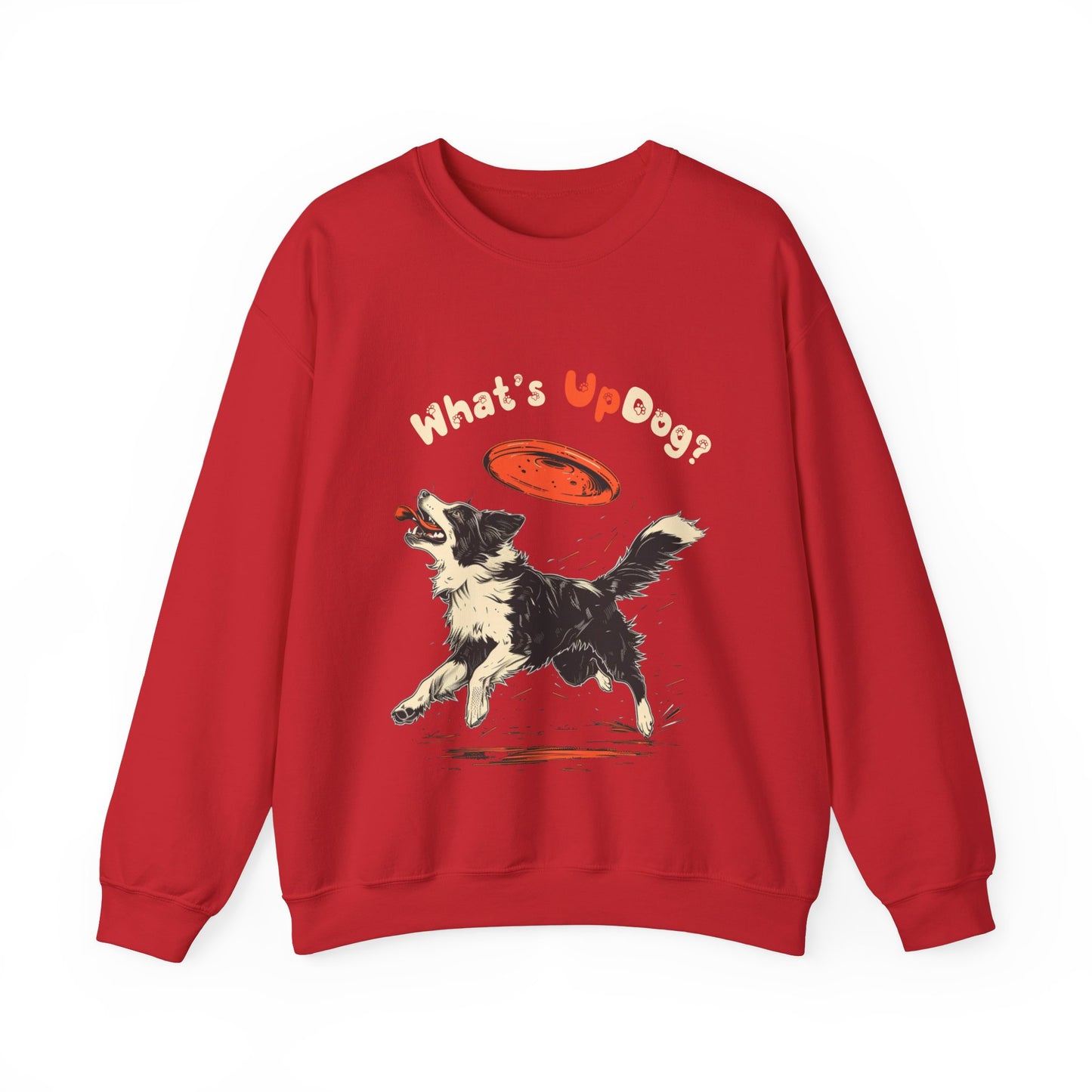 What's Up Dog? (Border Collie) - Unisex Heavy Blend Crewneck Sweatshirt