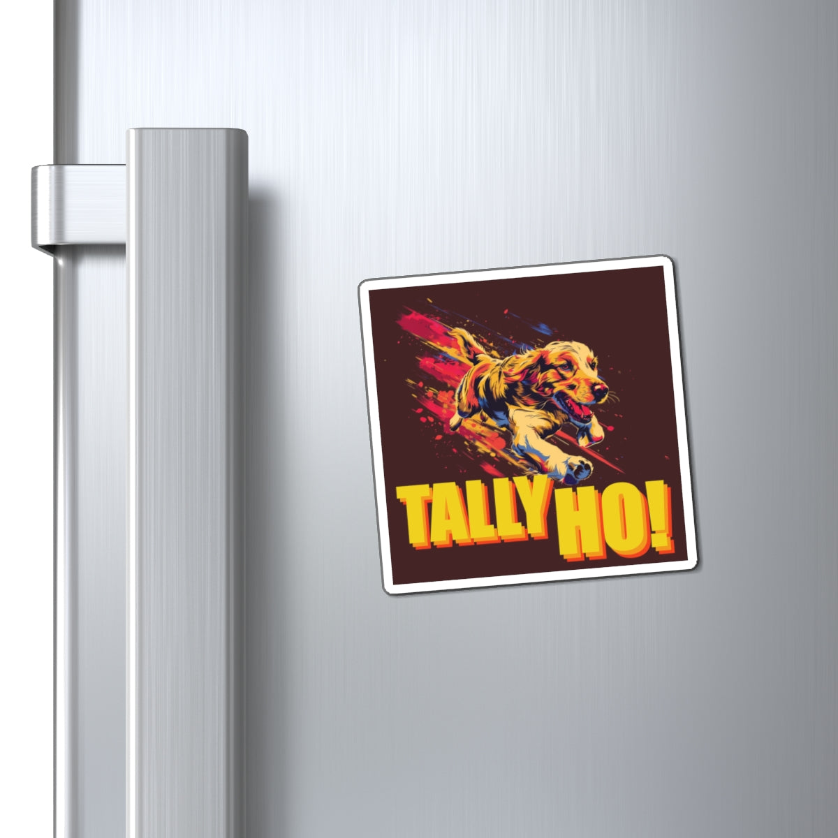 Golden Retriever: Tally Ho! Fast CAT  - Square Magnets