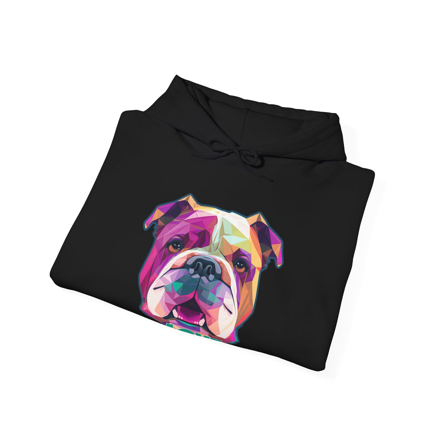 Bulldog - Low Poly LOVE  - Unisex Heavy Blend Hooded Sweatshirt