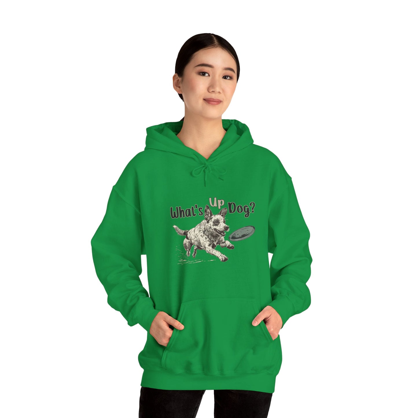 Australian Cattle Dog - What's Up Dog? Frisbee Disc Sports  - Unisex Heavy Blend Hooded Sweatshirt