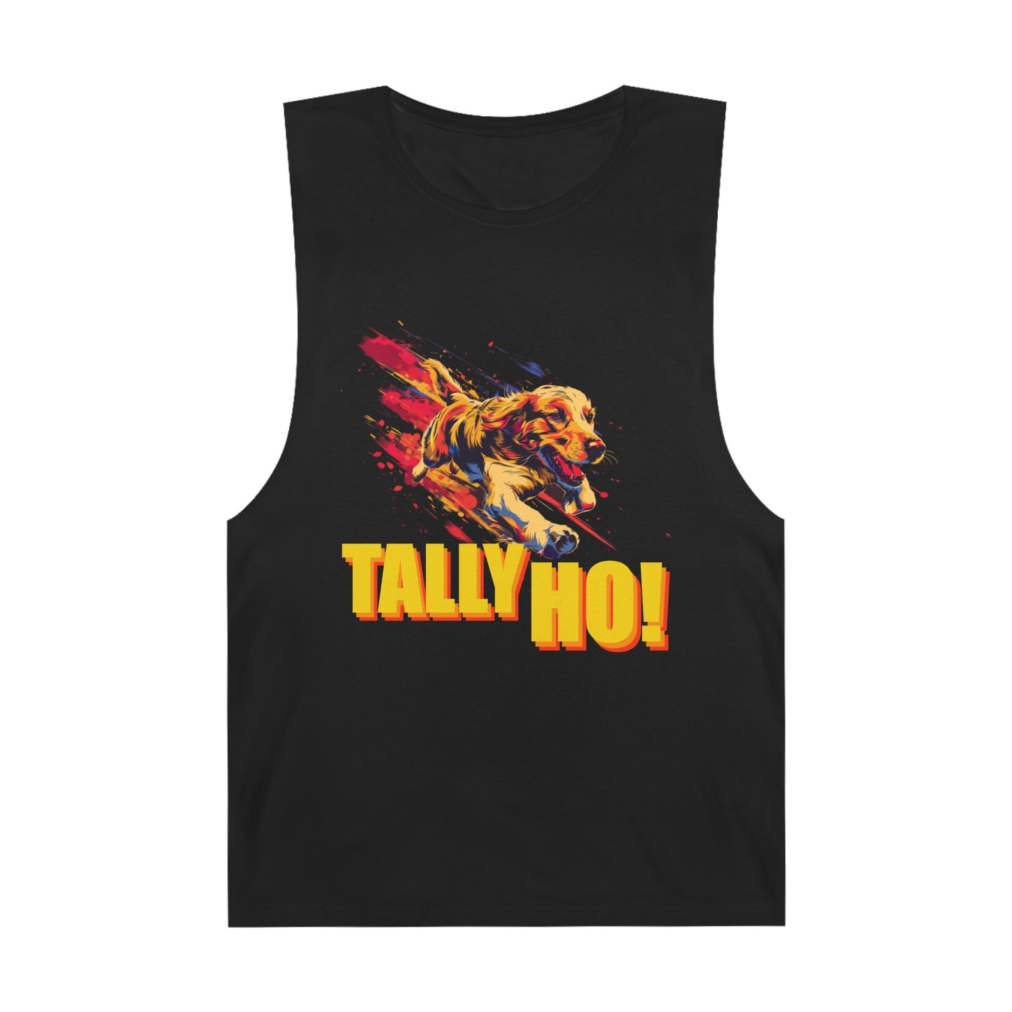 Golden Retriever - Tally Ho! A FastCAT Design - Unisex Barnard Tank Top w/ Raw Armholes