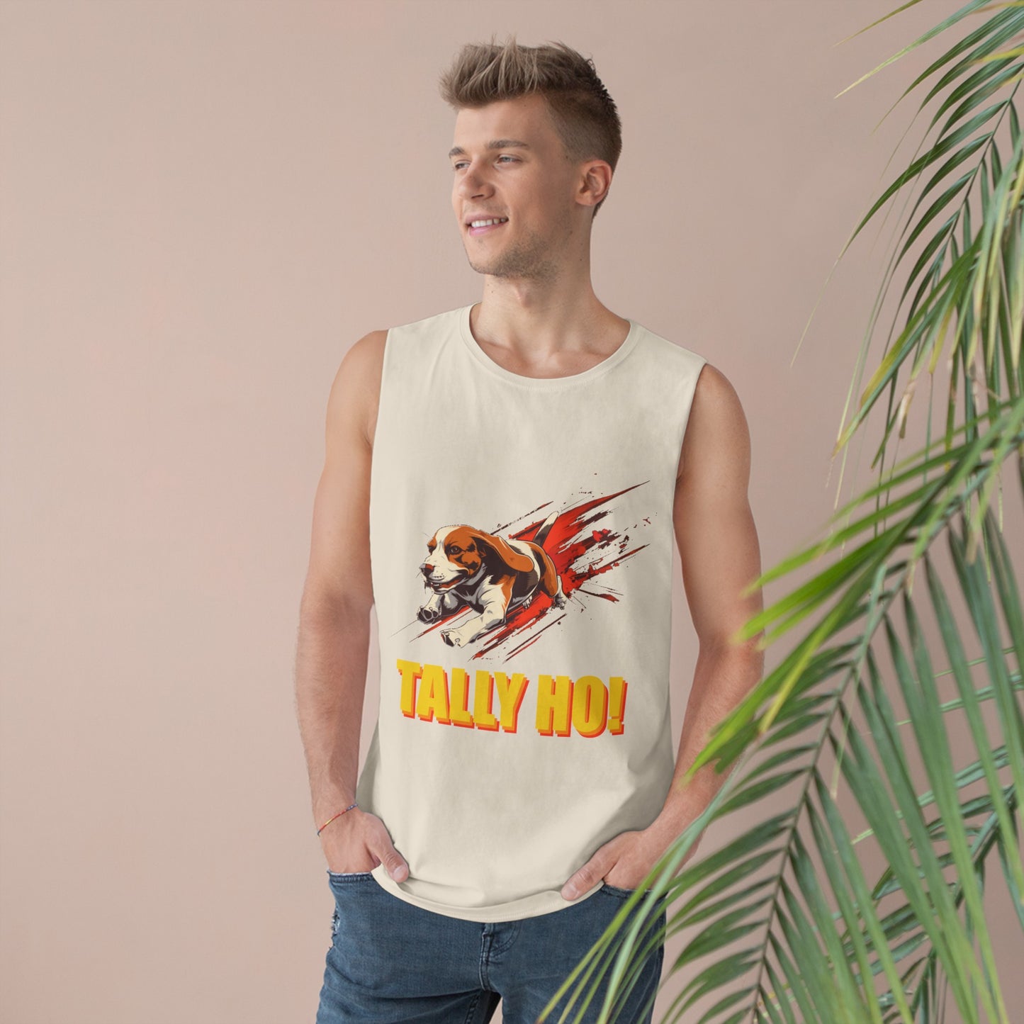 Beagle - Tally Ho! A FastCAT Design - Unisex Barnard Tank Top w/ Raw Armholes