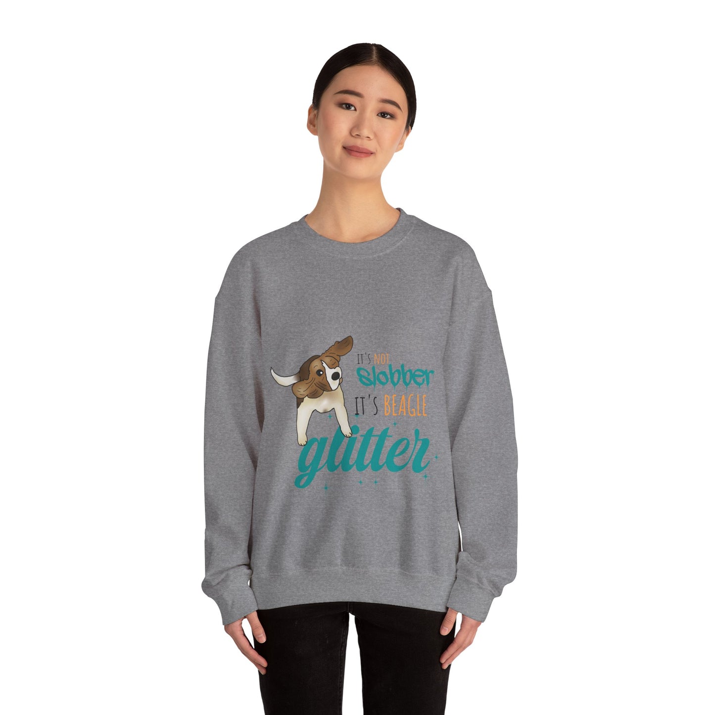 It's Not Slobber, It's Beagle Glitter! - Unisex Heavy Blend Crewneck Sweatshirt