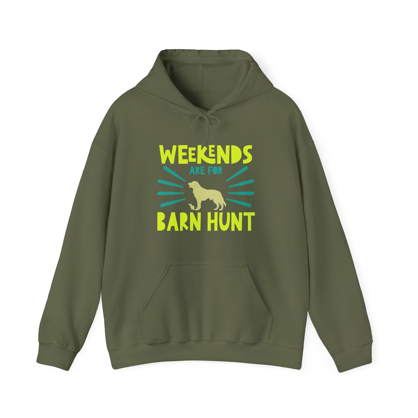 Weekends are for Barn Hunt - Hoodie, Heavy Blend For All Genders, Hooded Sweatshirt