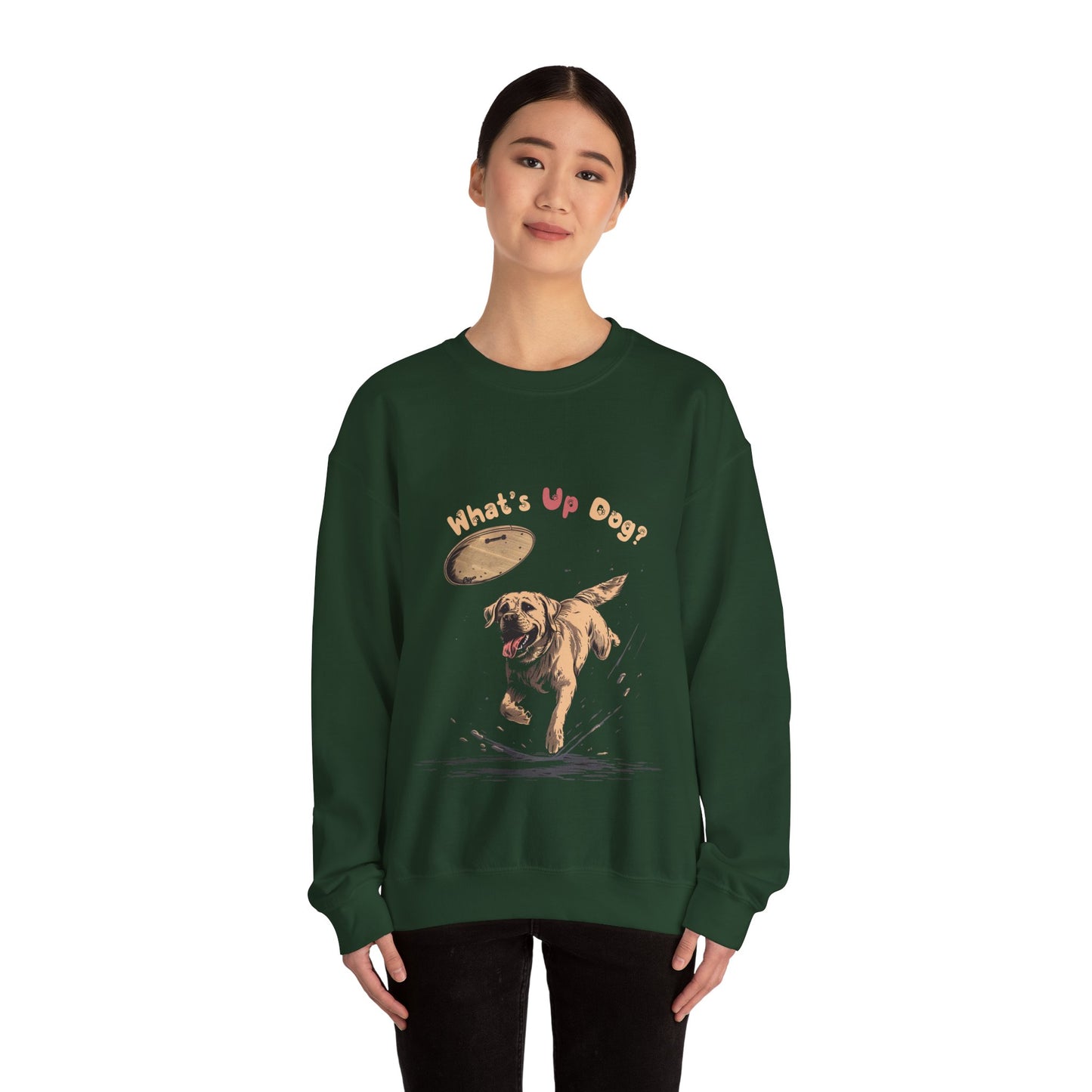 What's Up Dog? (Labrador Retriever) - Unisex Heavy Blend Crewneck Sweatshirt