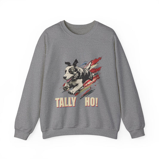 Border Collie: Tally Ho! A FastCAT Design - Unisex Heavy Blend Crewneck Sweatshirt