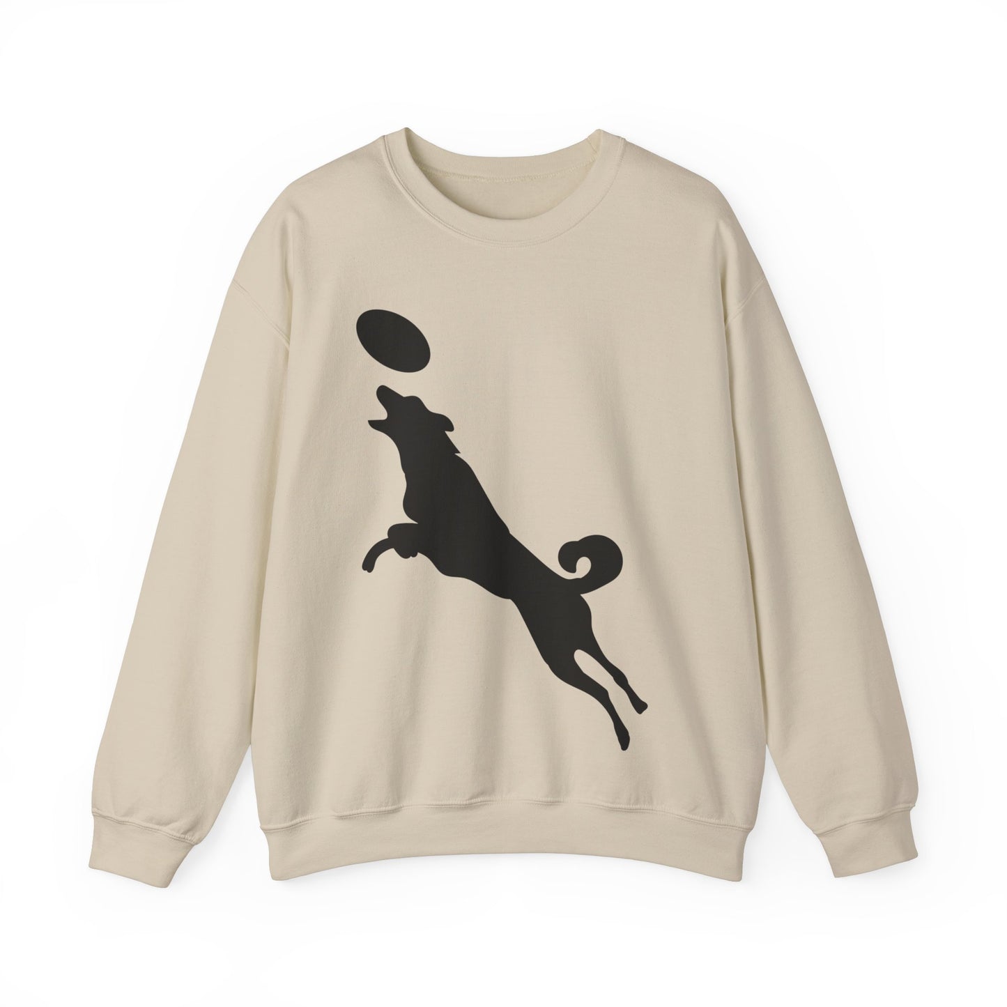 Frisbee Disc Dog  - Unisex Heavy Blend Crewneck Sweatshirt