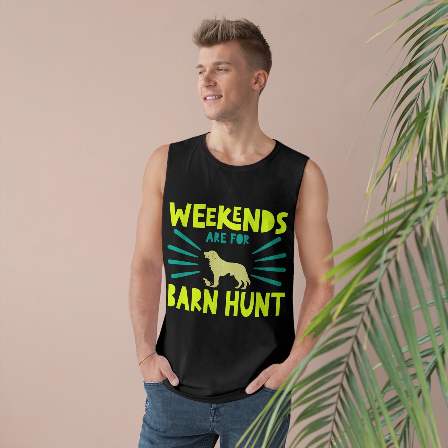 Weekends Are For Barn Hunt - Barnard Tank Top w/ Raw Armholes For All Genders