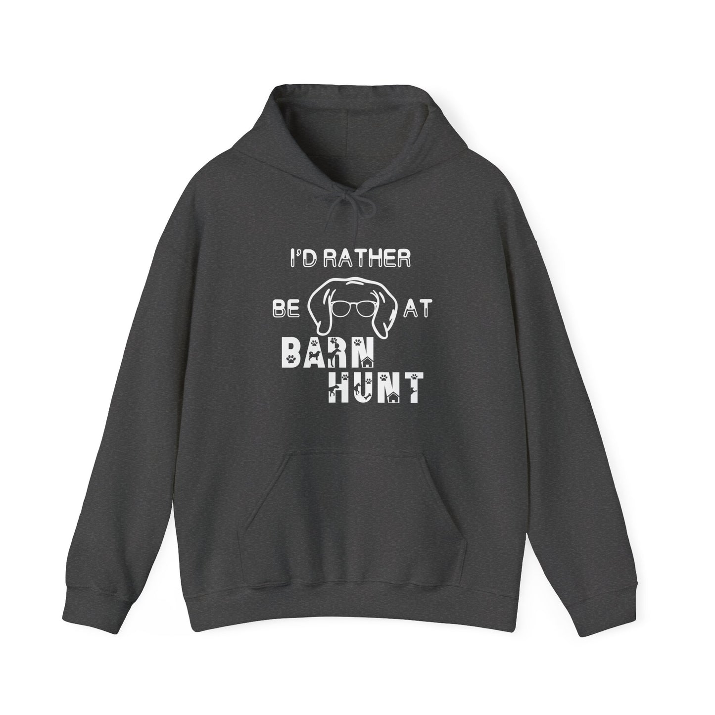 I'd Rather Be At Barn Hunt - Unisex Heavy Blend Hooded Sweatshirt