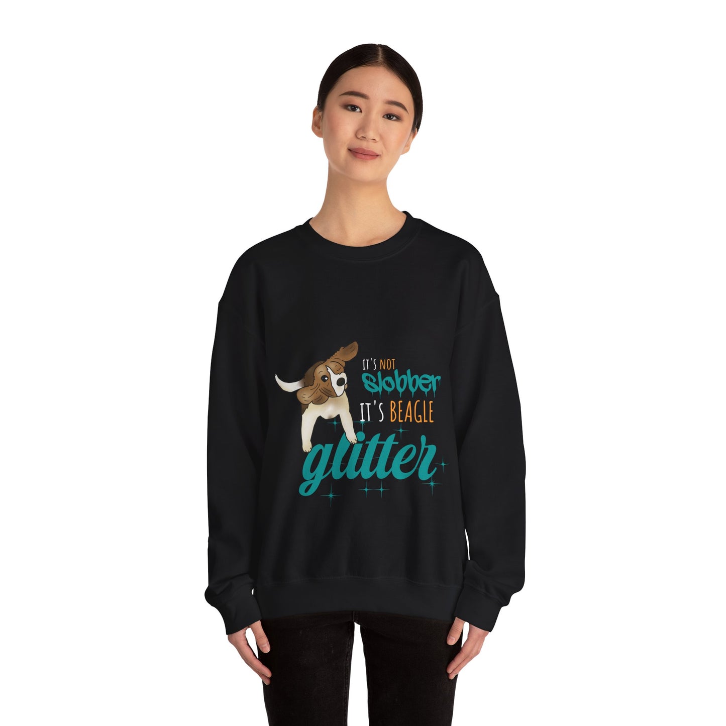 It's Not Slobber, It's Beagle Glitter! - Unisex Heavy Blend Crewneck Sweatshirt