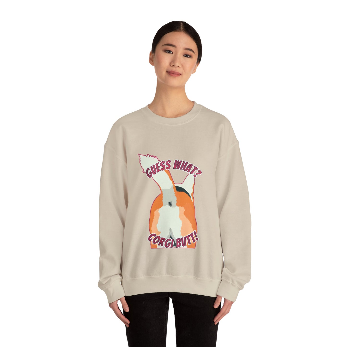 Guess What? Corgi Butt! - Unisex Heavy Blend Crewneck Sweatshirt