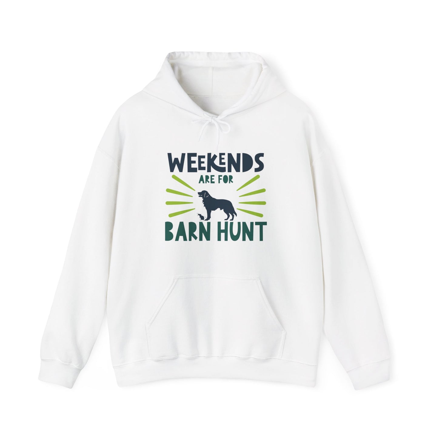 Weekends are for Barn Hunt - Hoodie, Heavy Blend For All Genders, Hooded Sweatshirt