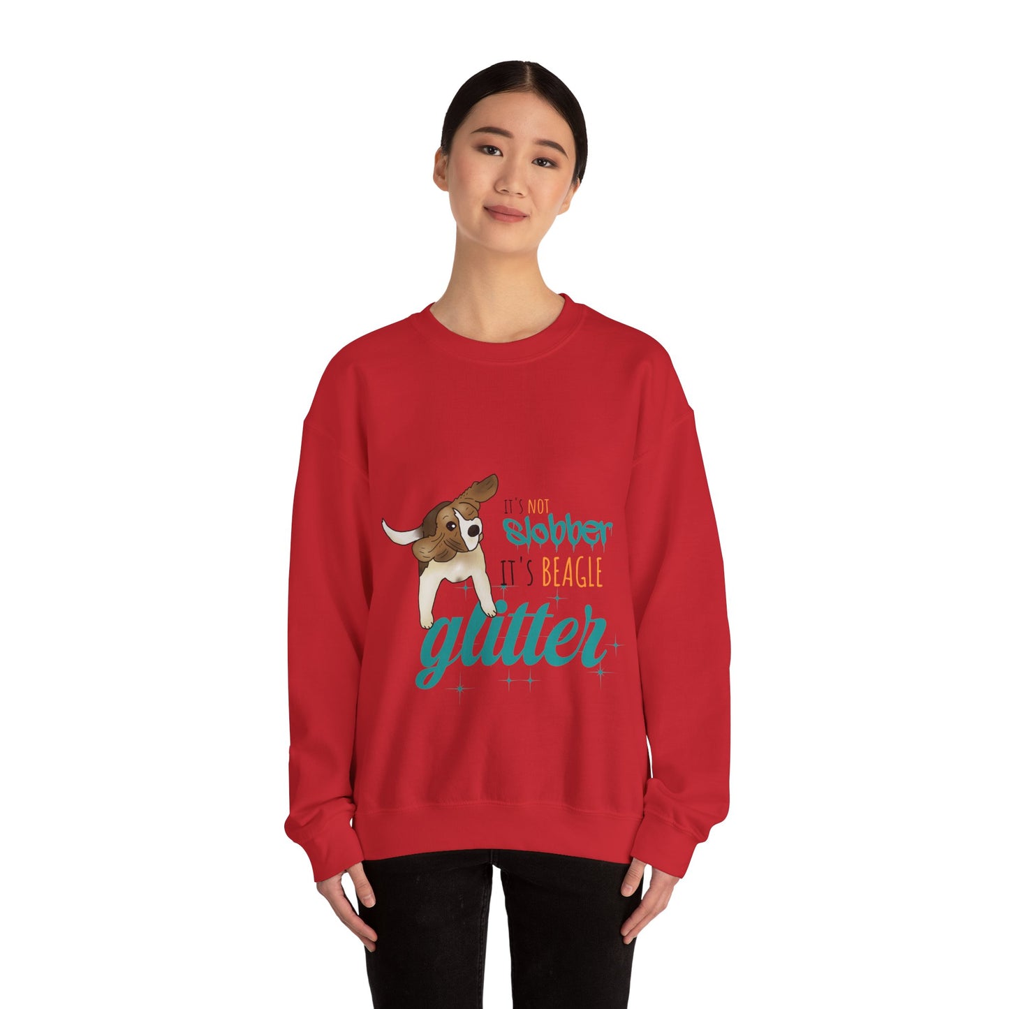 It's Not Slobber, It's Beagle Glitter! - Unisex Heavy Blend Crewneck Sweatshirt