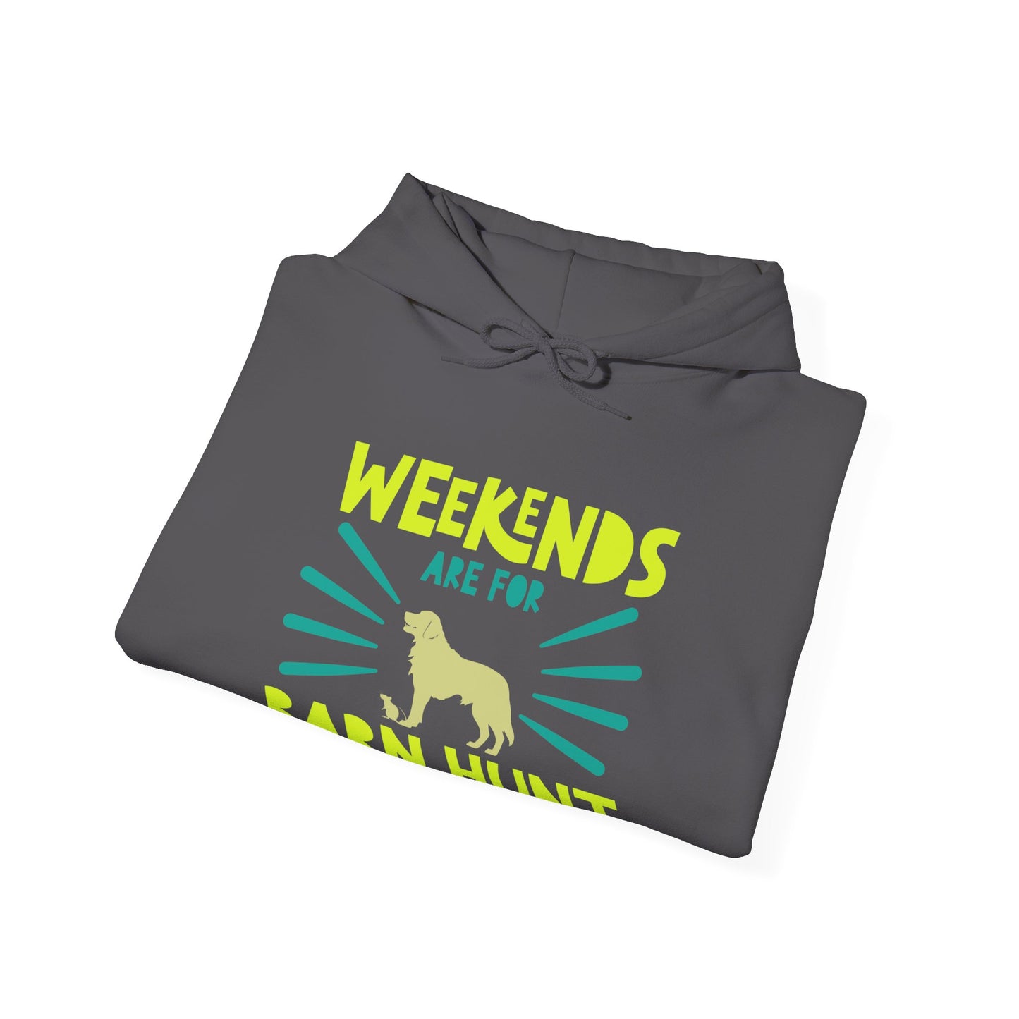 Weekends are for Barn Hunt - Hoodie, Heavy Blend For All Genders, Hooded Sweatshirt