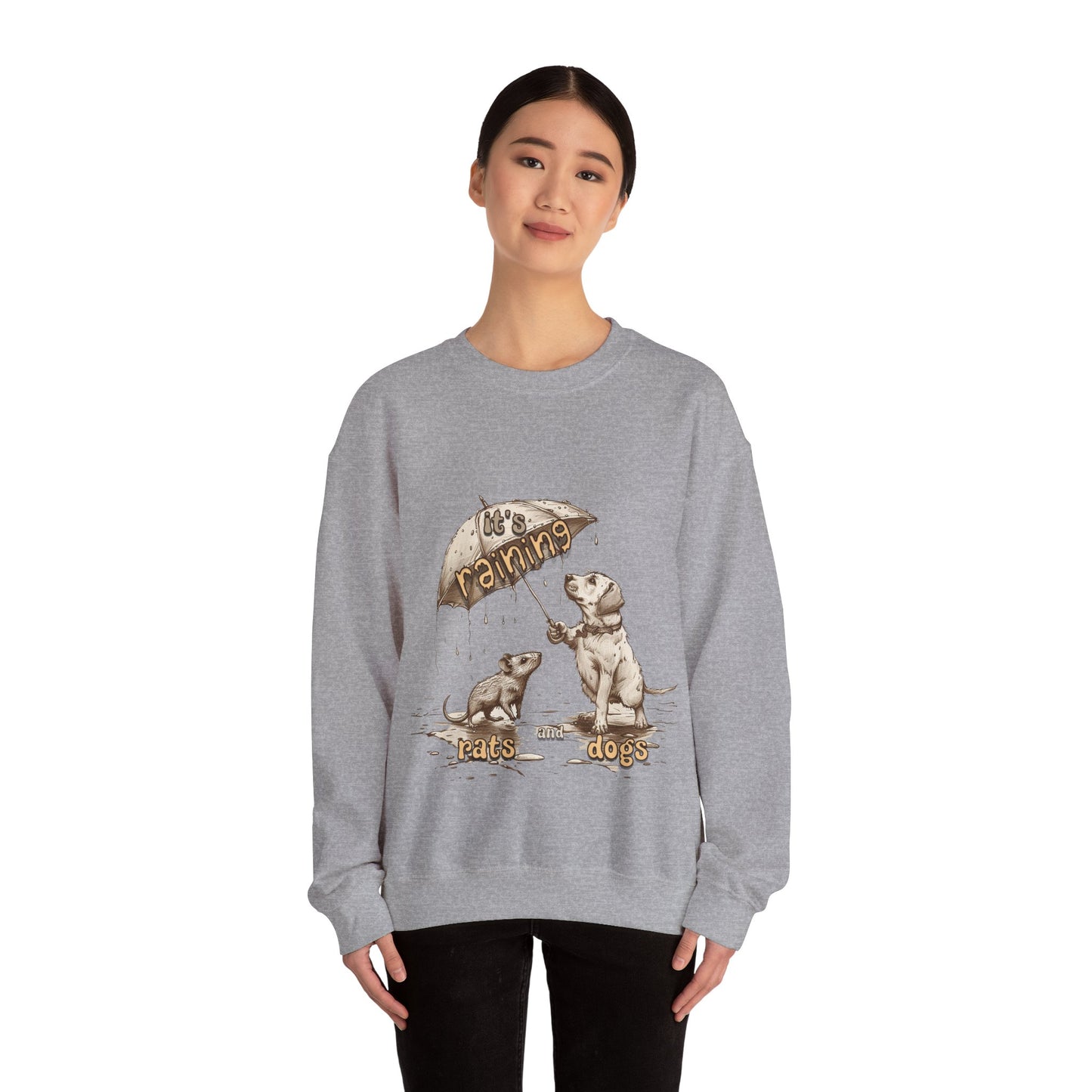 It's Raining Rats and Dogs - Unisex Heavy Blend Crewneck Sweatshirt