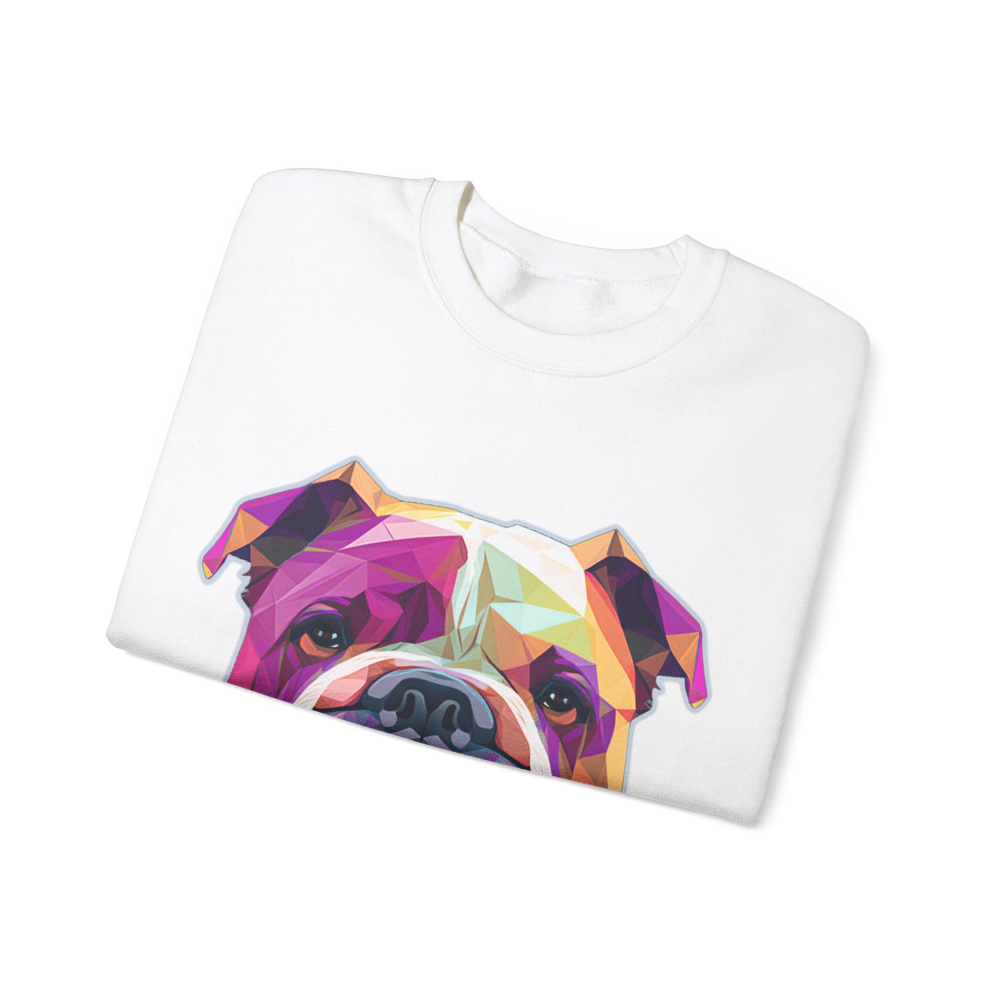 Bulldog - Low Poly LOVE  - Unisex Heavy Blend Crewneck Sweatshirt