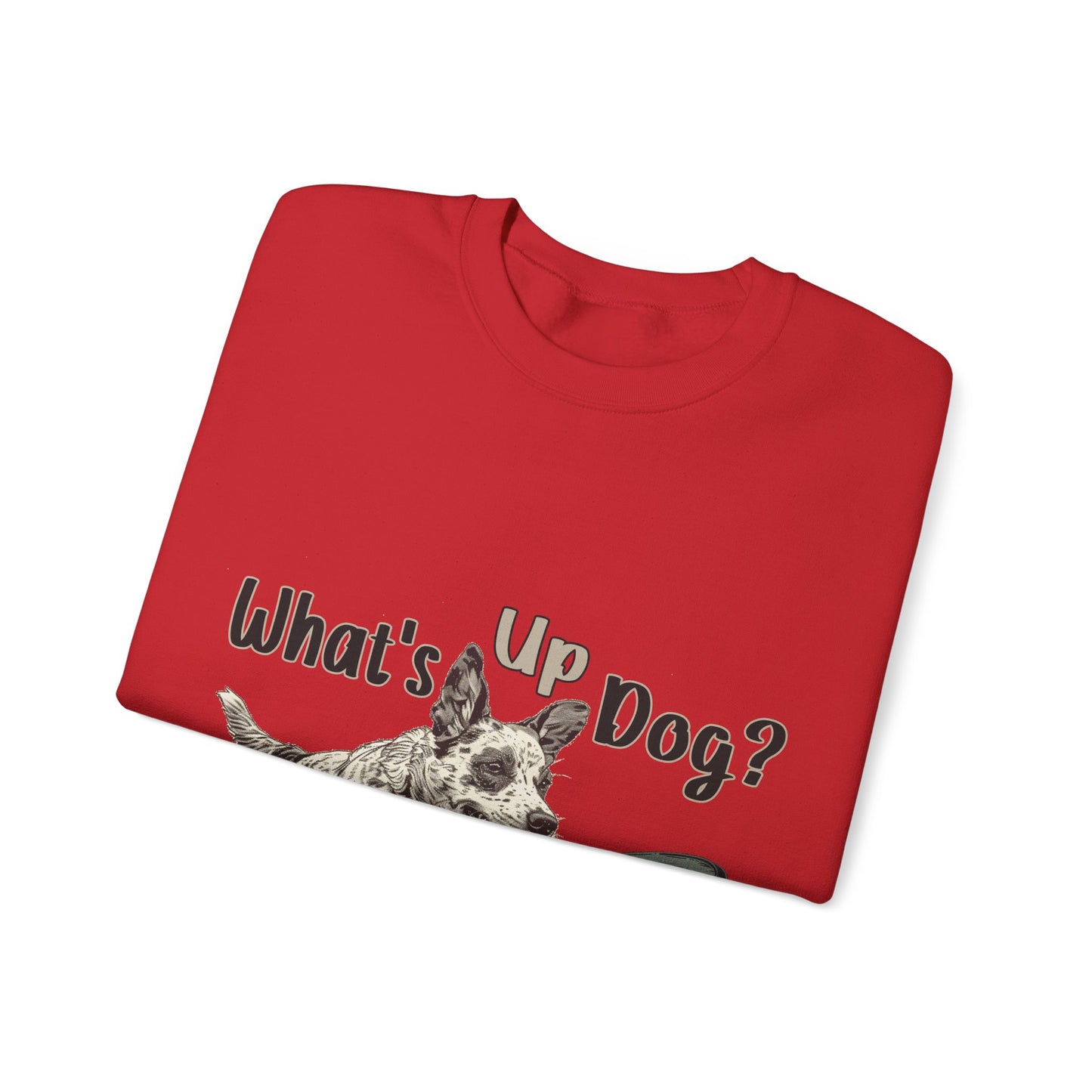 Australian Cattle Dog - What's Up Dog? Frisbee Disc Sports -  - Unisex Heavy Blend Crewneck Sweatshirt