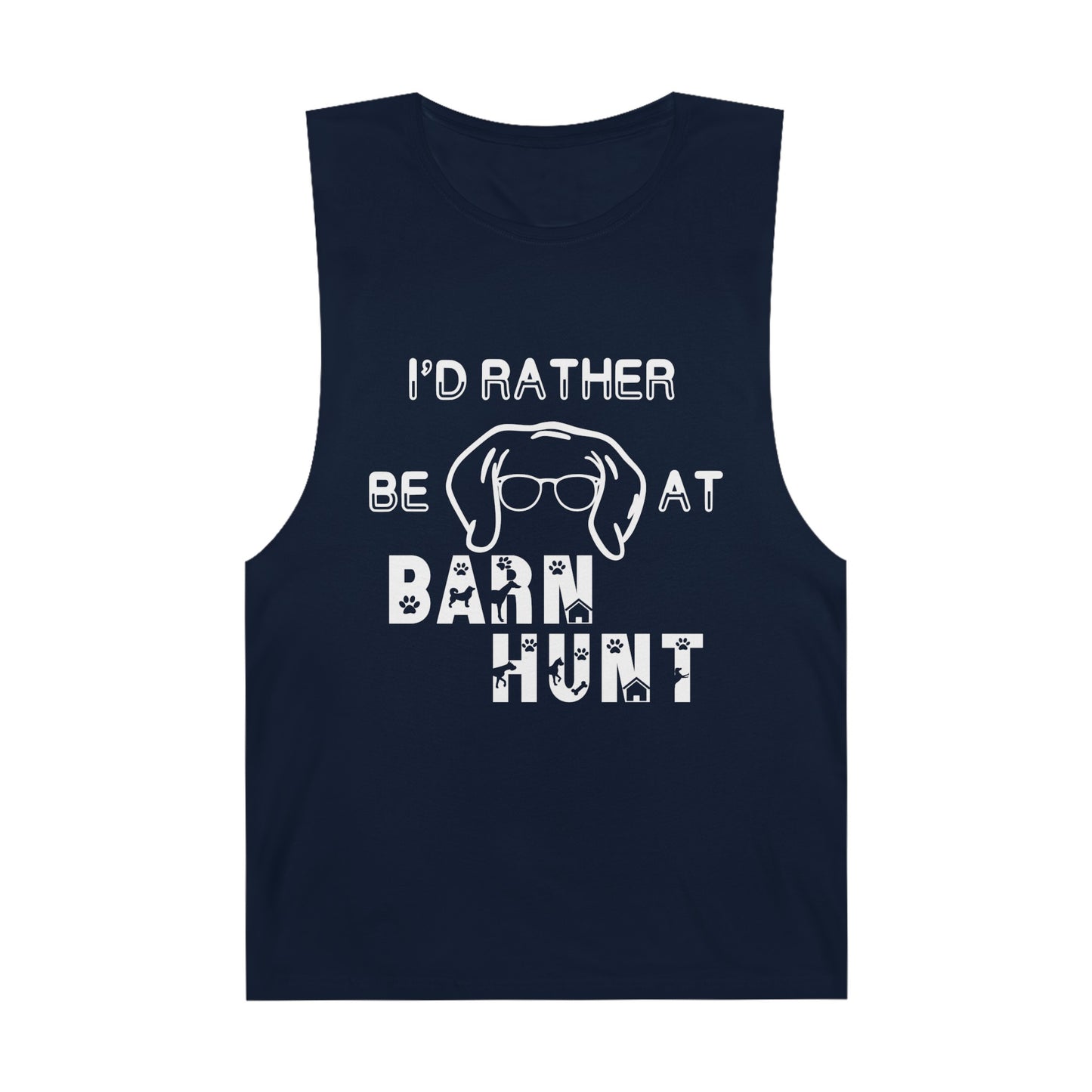 I'd Rather Be At Barn Hunt - Unisex Barnard Tank Top w/ Raw Armholes