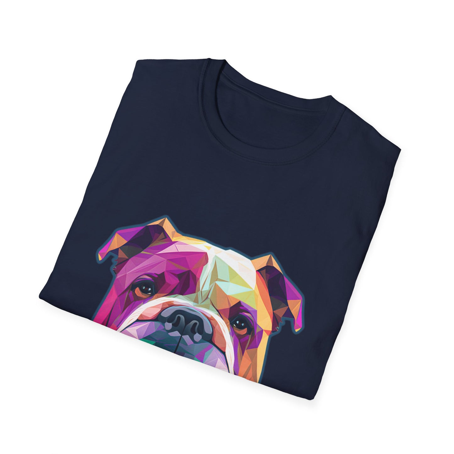 Bulldog - Low Poly LOVE - Unisex Softstyle T-Shirt